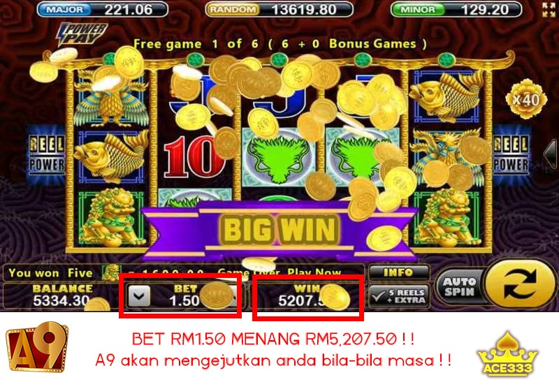 A9today & A9play Casino betting jackpot winner  | Menang besar | Win RM5207.50 with RM1.50